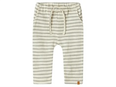 Lil Atelier pants turtledove/forest fog with stripes